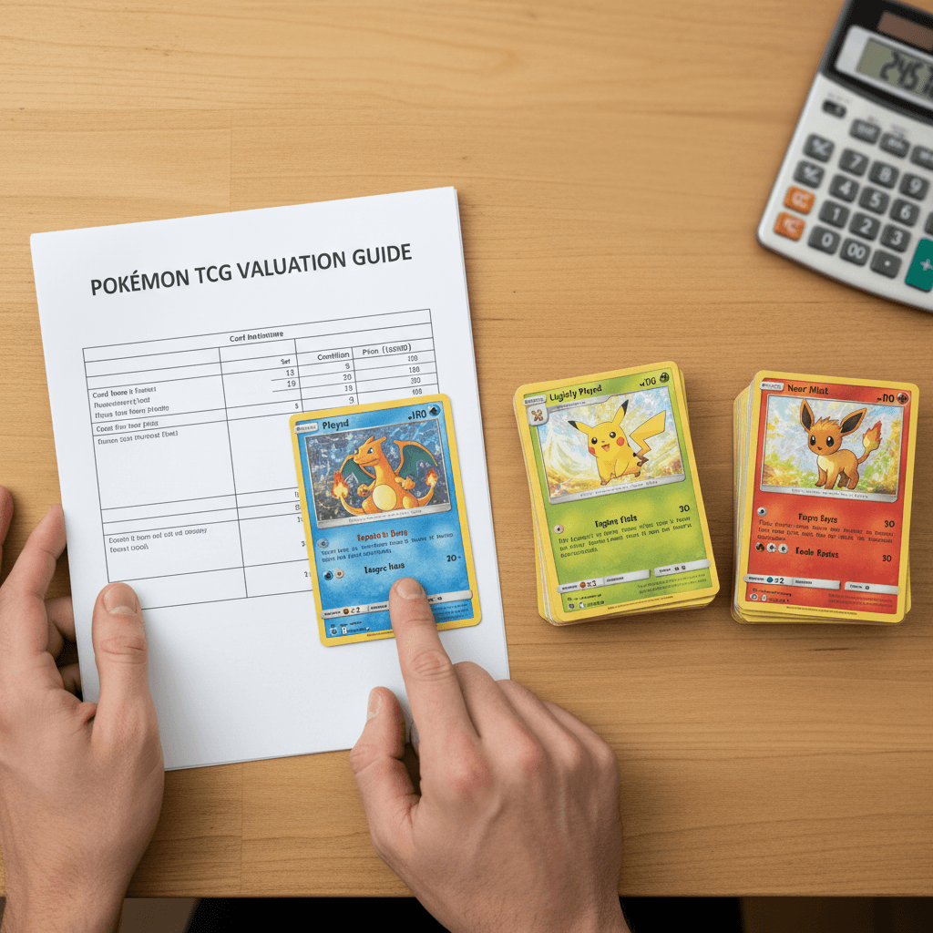 Retail worker reviewing fair pricing for Pokémon cards